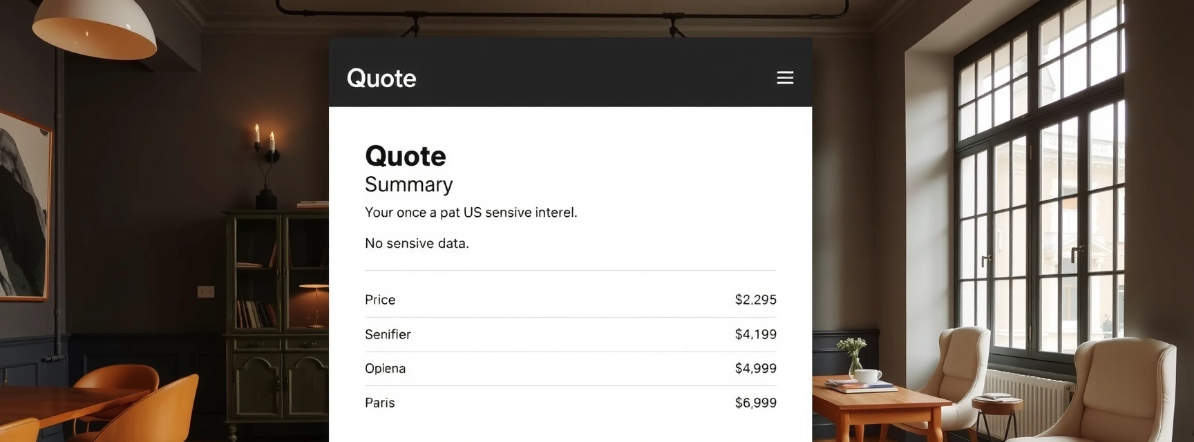 Exemple de devis reçu par email